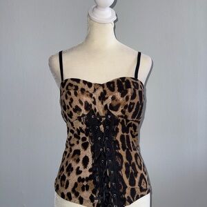 Wet Seal Animal Print Corset Style Top